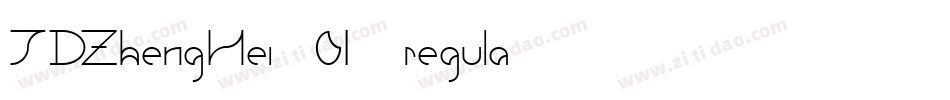 JDZhengHei 01 regula字体转换